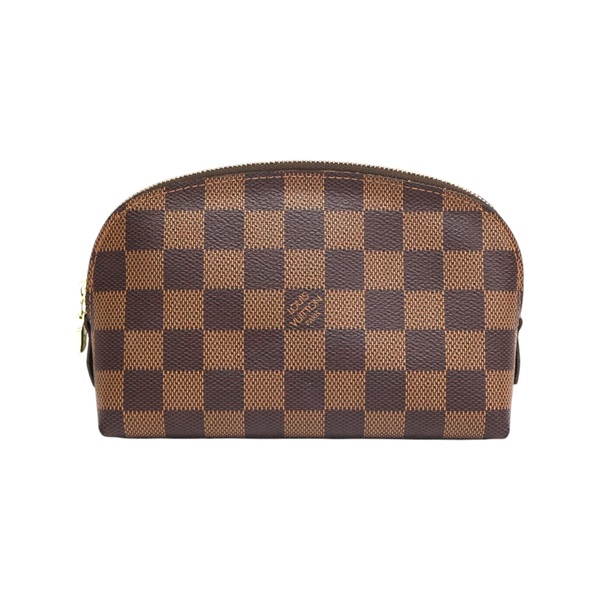 棕色 棋盤格帆布 Pochette Cosmetique PM 化妝包 手拿包 N47516【LOUIS VUITTON LV 路易威登】 N47516