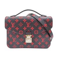 黑/紅色 原花帆布 Pochette Metis MM 兩用包【LOUIS VUITTON LV 路易威登】 M41462