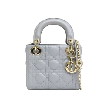 灰色羊皮 Lady Dior Mini 兩用包 M0505ONGE【Dior 迪奧】 M0505ONGE