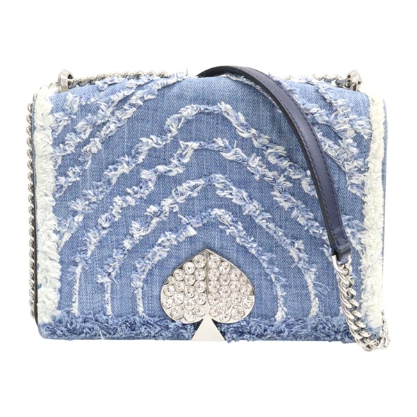 藍色 丹寧 水鑽 斜背包 肩背包【KATE SPADE 凱特絲蓓】