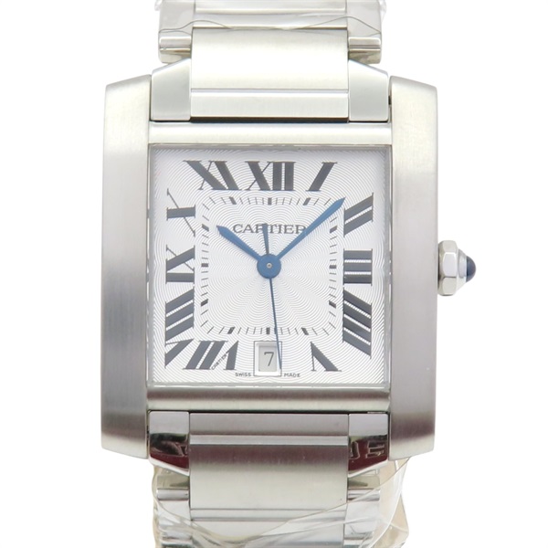 銀色錶面 不鏽鋼 Tank Francaise 自動上鍊機械錶 腕表【Cartier 卡地亞】 W51002Q3