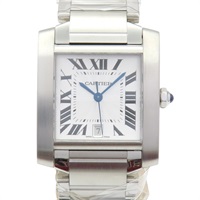 銀色錶面 不鏽鋼 Tank Francaise 自動上鍊機械錶 腕表【Cartier 卡地亞】 W51002Q3