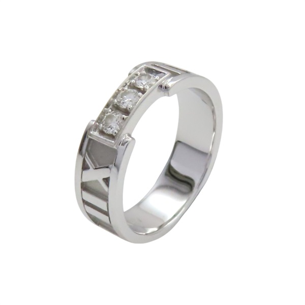 18K白金 3PD鑽石 ATLAS 戒指【Tiffany & Co 蒂芬妮】