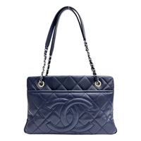 藍色 菱格紋 牛皮 Timeless CC 肩背包 【CHANEL 香奈兒】 A67294