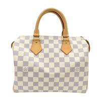 白色  PVC塗層帆布 棋盤格 Speedy 25 手提包 無鑰匙【LOUIS VUITTON LV 路易威登】 N41371