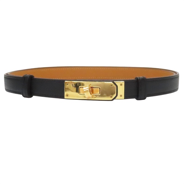 黑色 Epsom牛皮 Kelly 18 皮帶 X刻【HERMES 愛馬仕】 H069853CC89