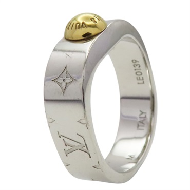 鍍銀 Bague Nanogram 戒指【LOUIS VUITTON LV 路易威登】 M00217