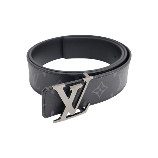 黑色 原花帆布 Initial 雙面皮帶 M9043N 95CM【LOUIS VUITTON LV 路易威登】 M9043N