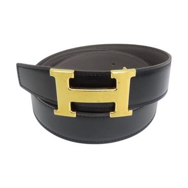 黑色 Box/Togo牛皮 H扣 雙面 皮帶 H064544CM 95CM Y刻【HERMES 愛馬仕】 H064544CM