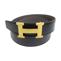 黑色 Box/Togo牛皮 H扣 雙面 皮帶 H064544CM 95CM Y刻【HERMES 愛馬仕】 H064544CM