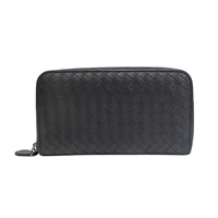 黑色 編織牛皮 Intrecciato 拉鏈長夾【BOTTEGA VENETA BV 寶緹嘉】 510643