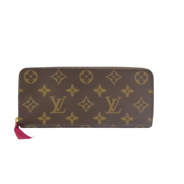 棕色 原花帆布 Clemence 拉鍊 長夾【LOUIS VUITTON LV 路易威登】 M60742