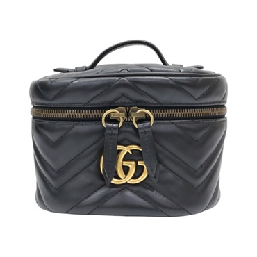 黑色 牛皮 GG Marmont 後背包【GUCCI 古馳】 598594