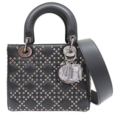 黑色 羊皮 Lady Dior (Lucky Star) 肩背包【Dior 迪奧】