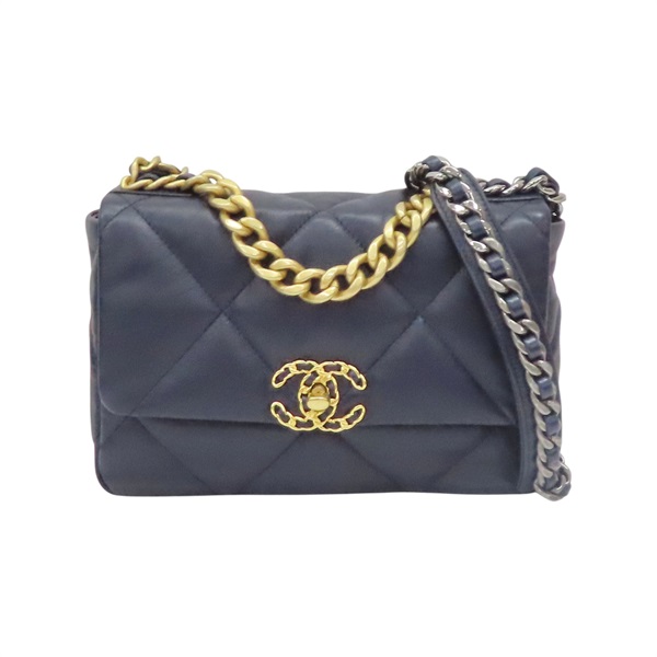 藍色羊皮 19 兩用包【CHANEL 香奈兒】 AS1160