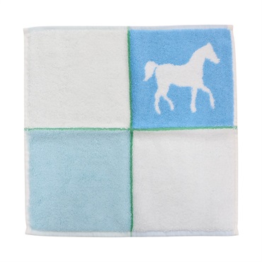 藍/白色 棉布 Avalon 毛巾【HERMES 愛馬仕】