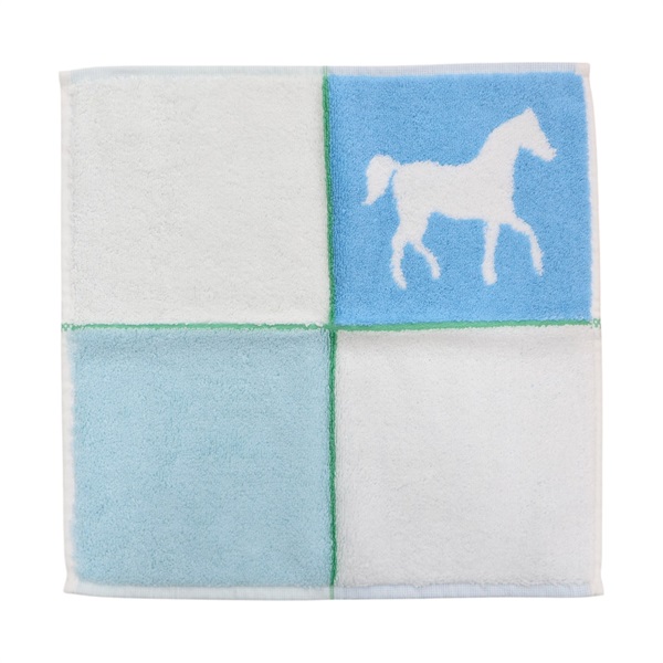 藍/白色 棉布 Avalon 毛巾【HERMES 愛馬仕】