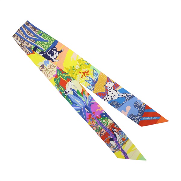 多色 絲綢 EN LIBERTE Twilly 絲巾 【HERMES 愛馬仕】 H063911S