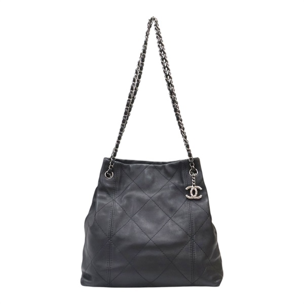 黑色 菱格紋 牛皮 Soft Touch 鏈條 肩背包 無卡【CHANEL 香奈兒】