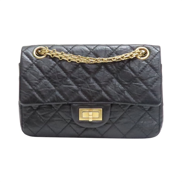 黑色 菱格紋 牛皮 2.55 鍊帶 mini 肩背包【CHANEL 香奈兒】 AS0874