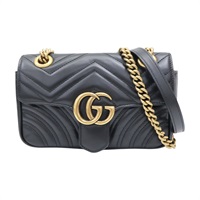 黑色 牛皮 GG Marmont 肩背包【GUCCI 古馳】 446744