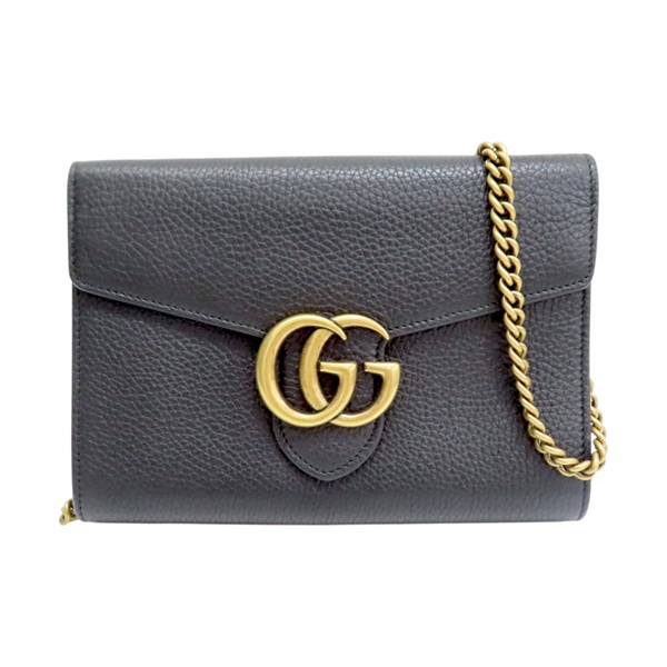 黑色 牛皮 GG Marmont 肩背包【GUCCI 古馳】 401232