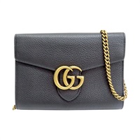 黑色 牛皮 GG Marmont 肩背包【GUCCI 古馳】 401232