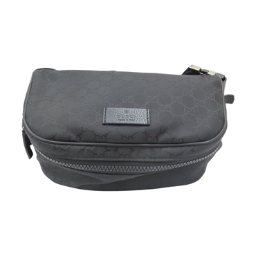 黑色 GG帆布 胸包 腰包【GUCCI 古馳】 449182
