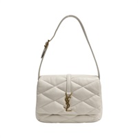 灰白色 菱格紋 羊皮 LE 57 肩背包【SAINT LAURENT YSL 聖羅蘭 】 698567