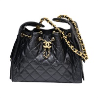 黑色 菱格紋 牛皮 25 小型包 肩背包【CHANEL 香奈兒】 AS5293