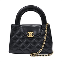 黑色 菱格紋 牛皮 Kelly Mini 鏈帶 肩背包【CHANEL 香奈兒】 AS4416