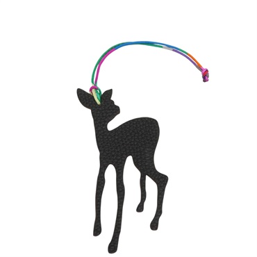 黑/綠色 Togo牛皮 Petit H 小鹿 吊飾【HERMES 愛馬仕】