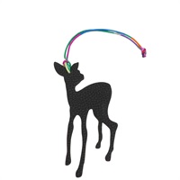 黑/綠色 Togo牛皮 Petit H 小鹿 吊飾【HERMES 愛馬仕】