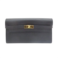 黑色 Epsom牛皮 Kelly 長夾 A刻 金扣【HERMES 愛馬仕】 H051300CK