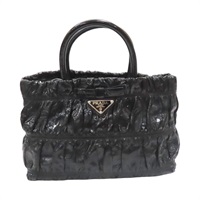 黑色 漆皮 兩用包 缺背帶【PRADA 普拉達】
