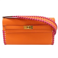 橘色 Epsom牛皮 Kelly to go Tressage 肩背包 W刻【HERMES 愛馬仕】