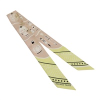 粉/鵝黃色 絲綢 Les Flacons Bandana Twilly 絲巾【HERMES 愛馬仕】 063157S
