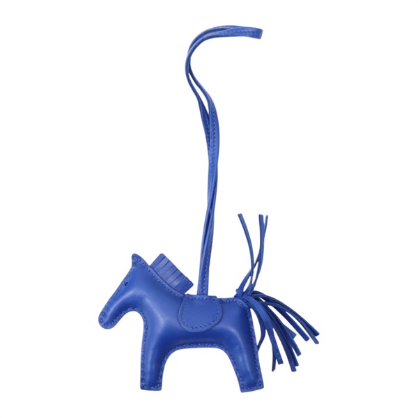 法國藍色 Agneau milo羊皮 Rodeo PM 小馬 吊飾 Z刻【HERMES 愛馬仕】 H064929CA