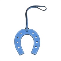 海水藍 Swift 牛皮 Paddock 馬蹄 吊飾【HERMES 愛馬仕】 063615CA