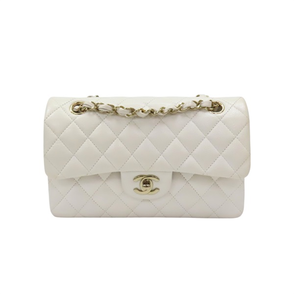 白色 荔枝紋 牛皮 Coco 23 鍊帶 肩背包【CHANEL 香奈兒】 A01113