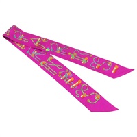 紫色 繩索圖案 絲綢 Twilly 絲巾 (污漬/脫線)【HERMES 愛馬仕】