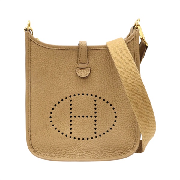 餅乾色 Taurillon牛皮 Evelyne 16 肩背包 B刻【HERMES 愛馬仕】 H069426CC