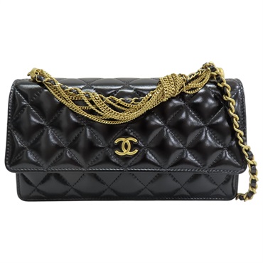 黑色 牛皮 WOC 肩背包 金釦【CHANEL 香奈兒】 AP4030B