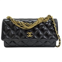 黑色 牛皮 WOC 肩背包 金釦【CHANEL 香奈兒】 AP4030B