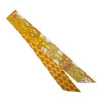 黃色 絲綢 Pre-Owned 絲巾【HERMES 愛馬仕】