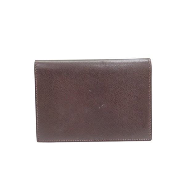 深棕色 Mysore 山羊皮 護照套 X刻【HERMES 愛馬仕】