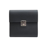 黑色 EPSOM牛皮 Clic 16 銀扣 三折短夾 C刻【HERMES 愛馬仕】