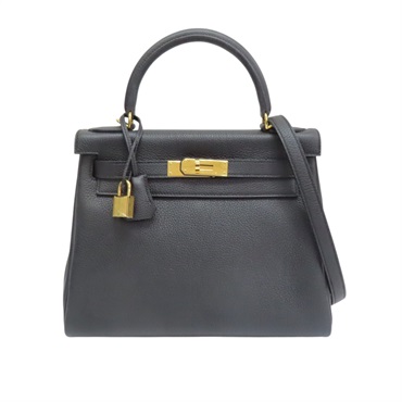 黑色 TOGO牛皮 Kelly 28 凱莉包 兩用包 C刻 金扣【HERMES 愛馬仕】