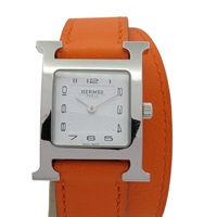 白色錶盤 皮帶 不鏽鋼 Heure H 腕錶【HERMES 愛馬仕】 HH1.210