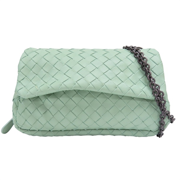 酪梨綠 羊皮編織 intrecciato小元寶包 肩背包【BOTTEGA VENETA BV 寶緹嘉】